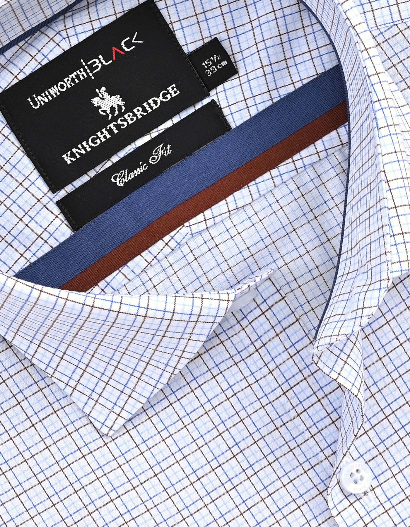 Check Brown Classic Fit Shirt FS2905RF-15.5