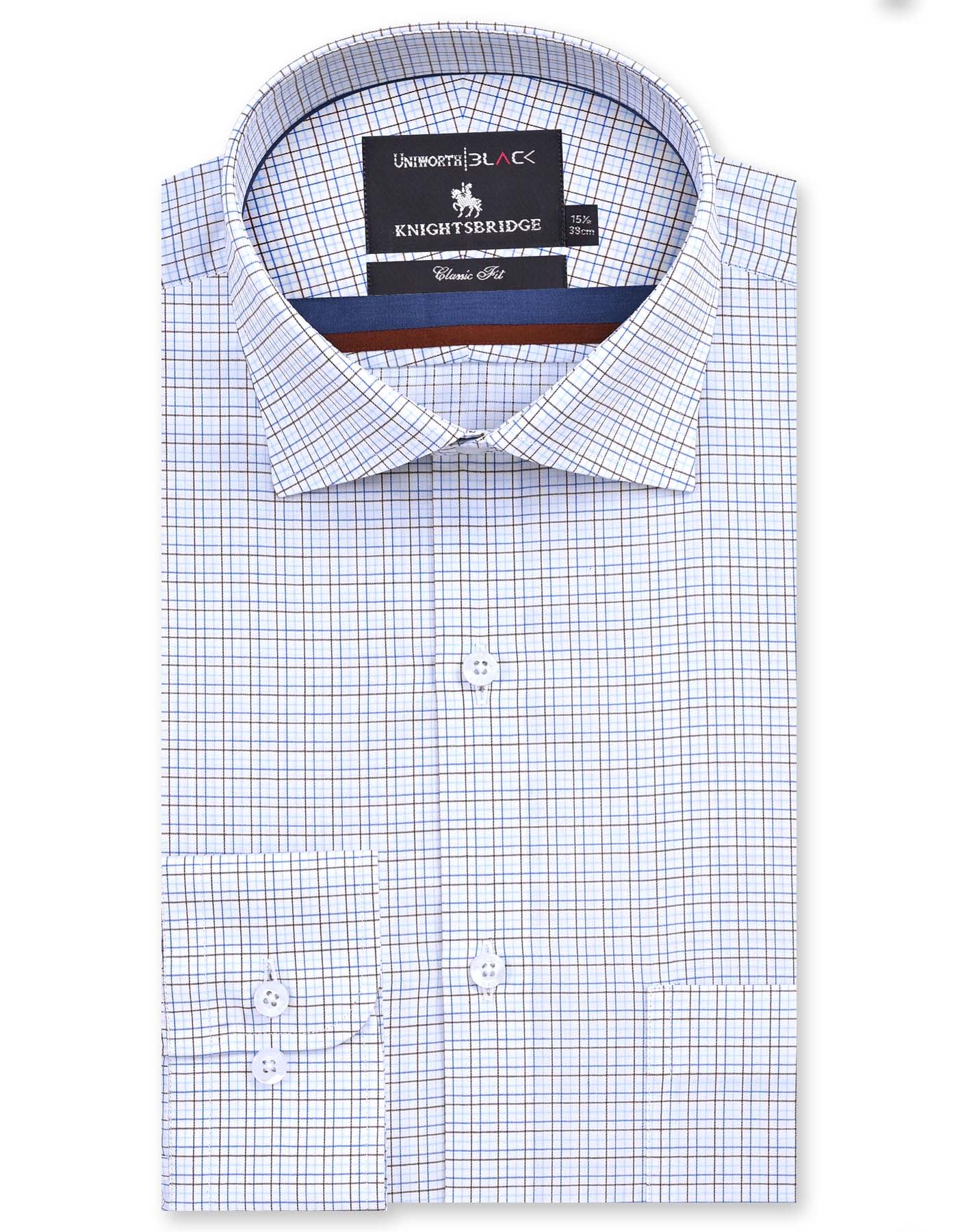 Check Brown Classic Fit Shirt FS2905RF-15