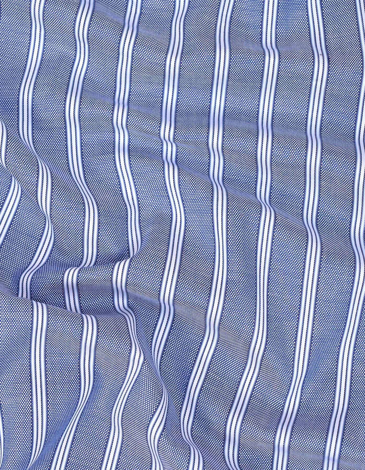 Stripe Navy Tailored Smart Fit Shirt FS2906-1SF-15.5