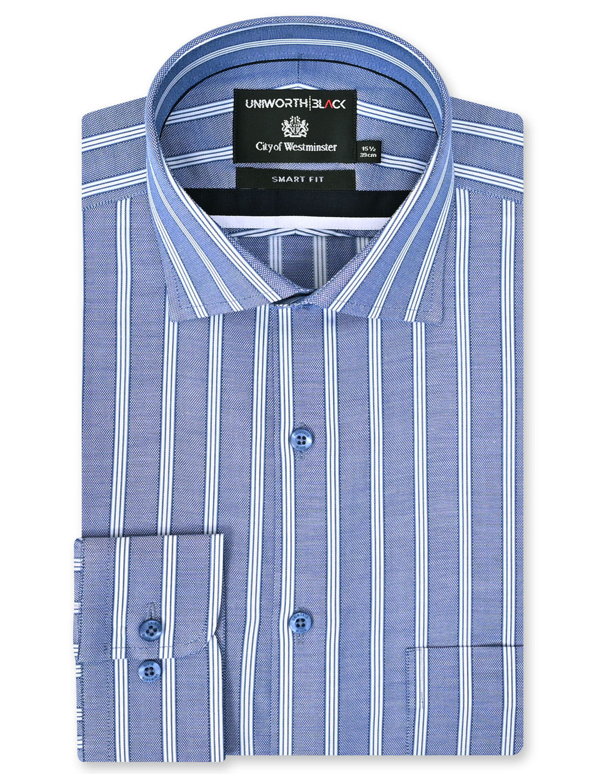 Stripe Navy Tailored Smart Fit Shirt FS2906-1SF-14.5