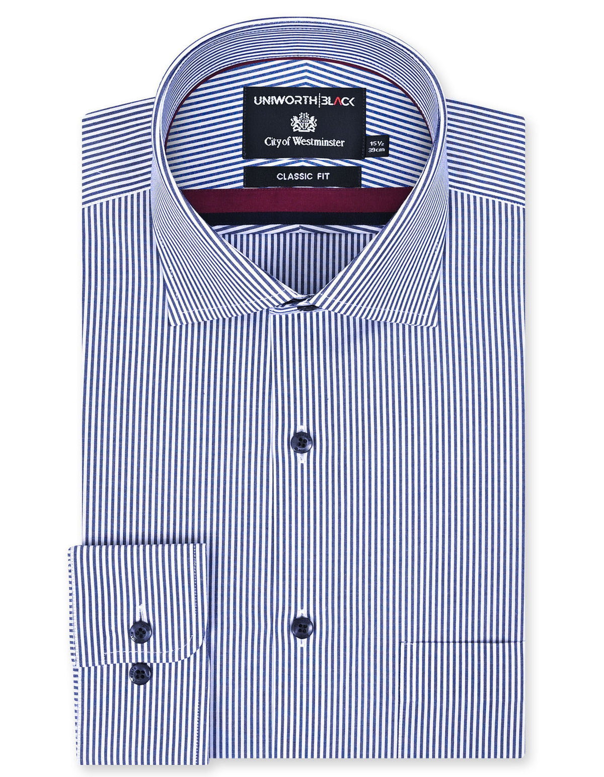 Stripe Navy Classic Fit Shirt FS2908RF-14.5