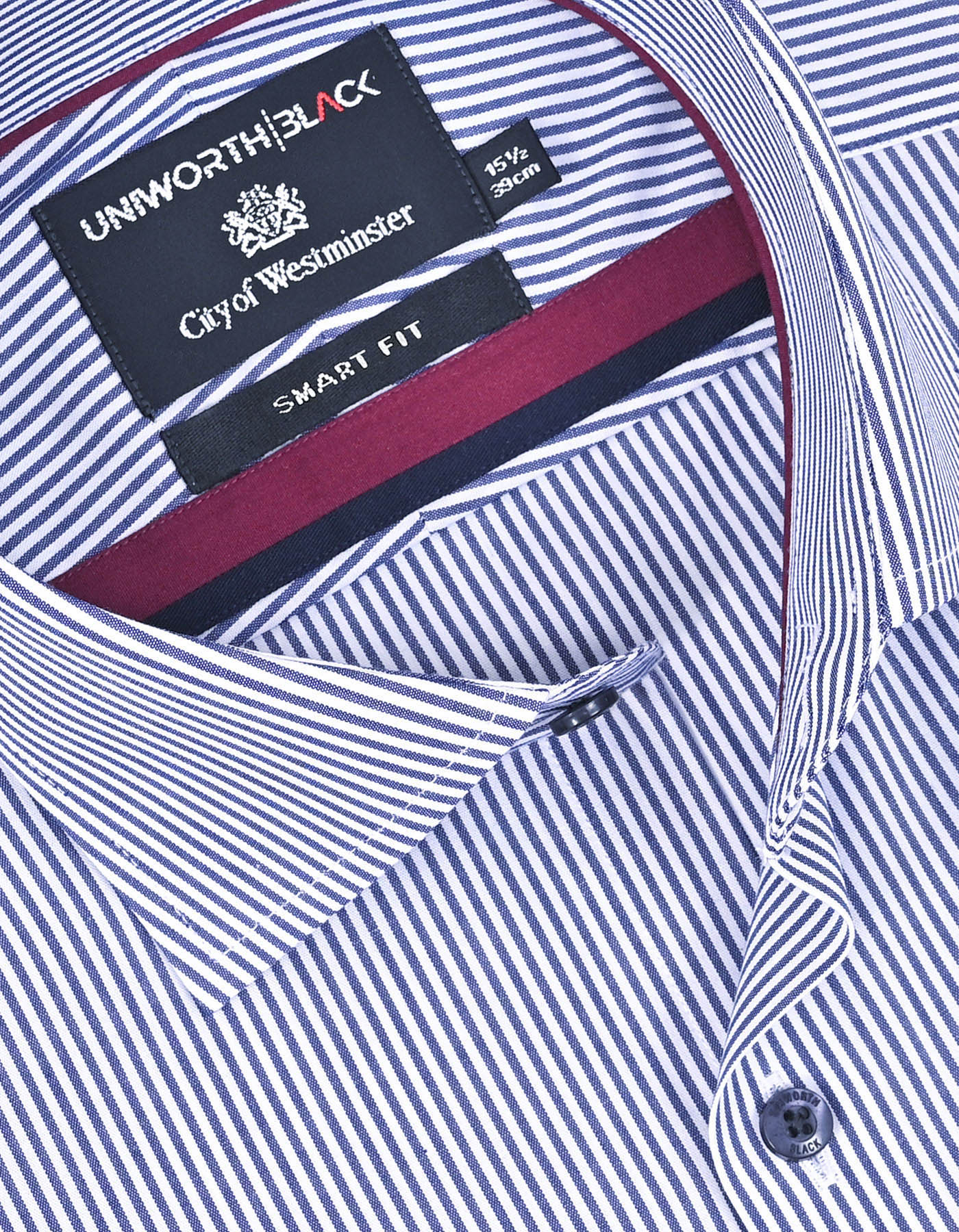 Stripe Navy Tailored Smart Fit Shirt FS2908SF-15.5