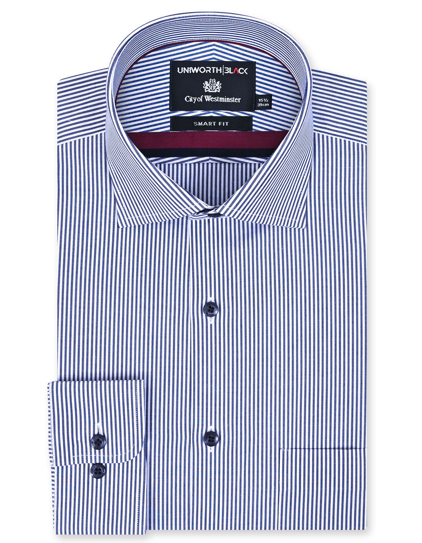 Stripe Navy Tailored Smart Fit Shirt FS2908SF-14.5