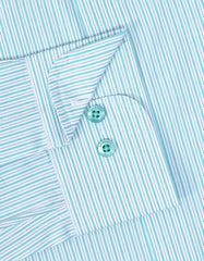 Stripe D Cyan Classic Fit Shirt FS2909-1RF-15.5