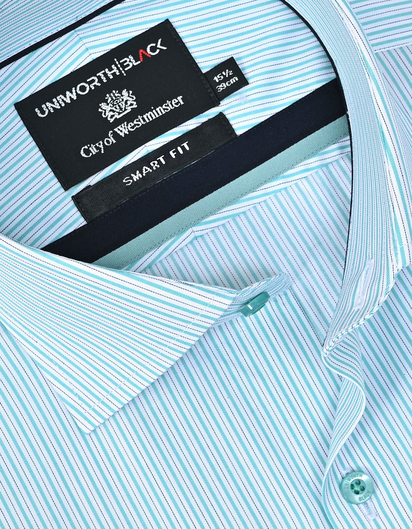 Stripe D Cyan Tailored Smart Fit Shirt FS2909-1SF-15