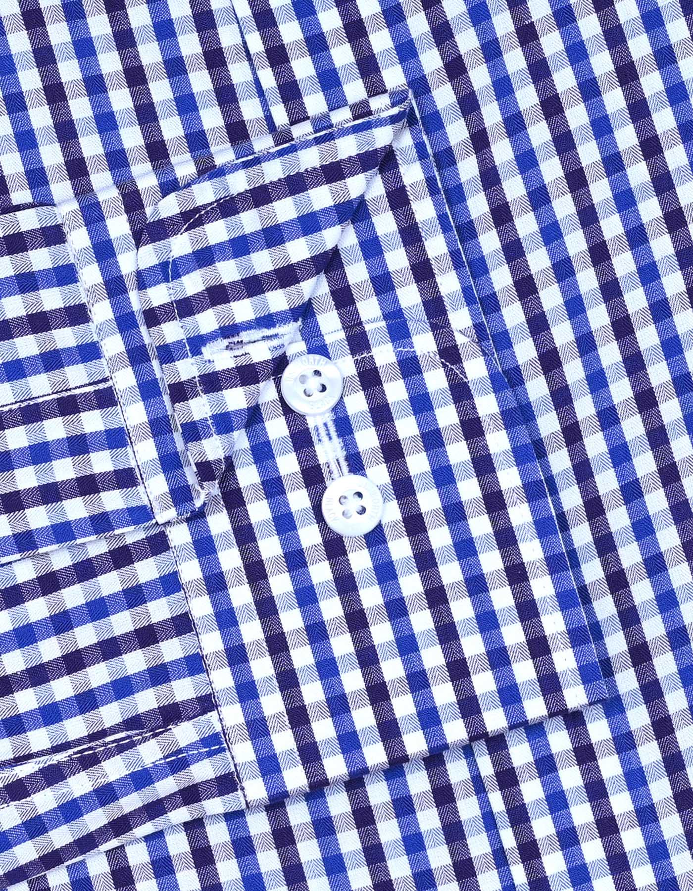 Check Royal Blue Classic Fit Shirt FS2909RF-15.5