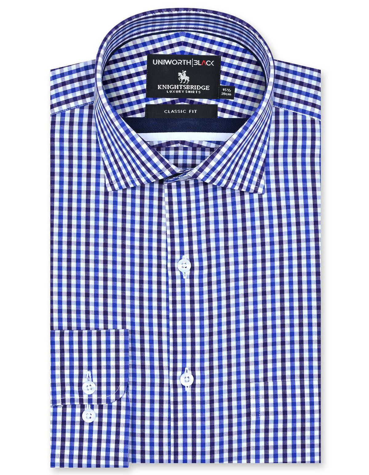 Check Royal Blue Classic Fit Shirt FS2909RF-14.5