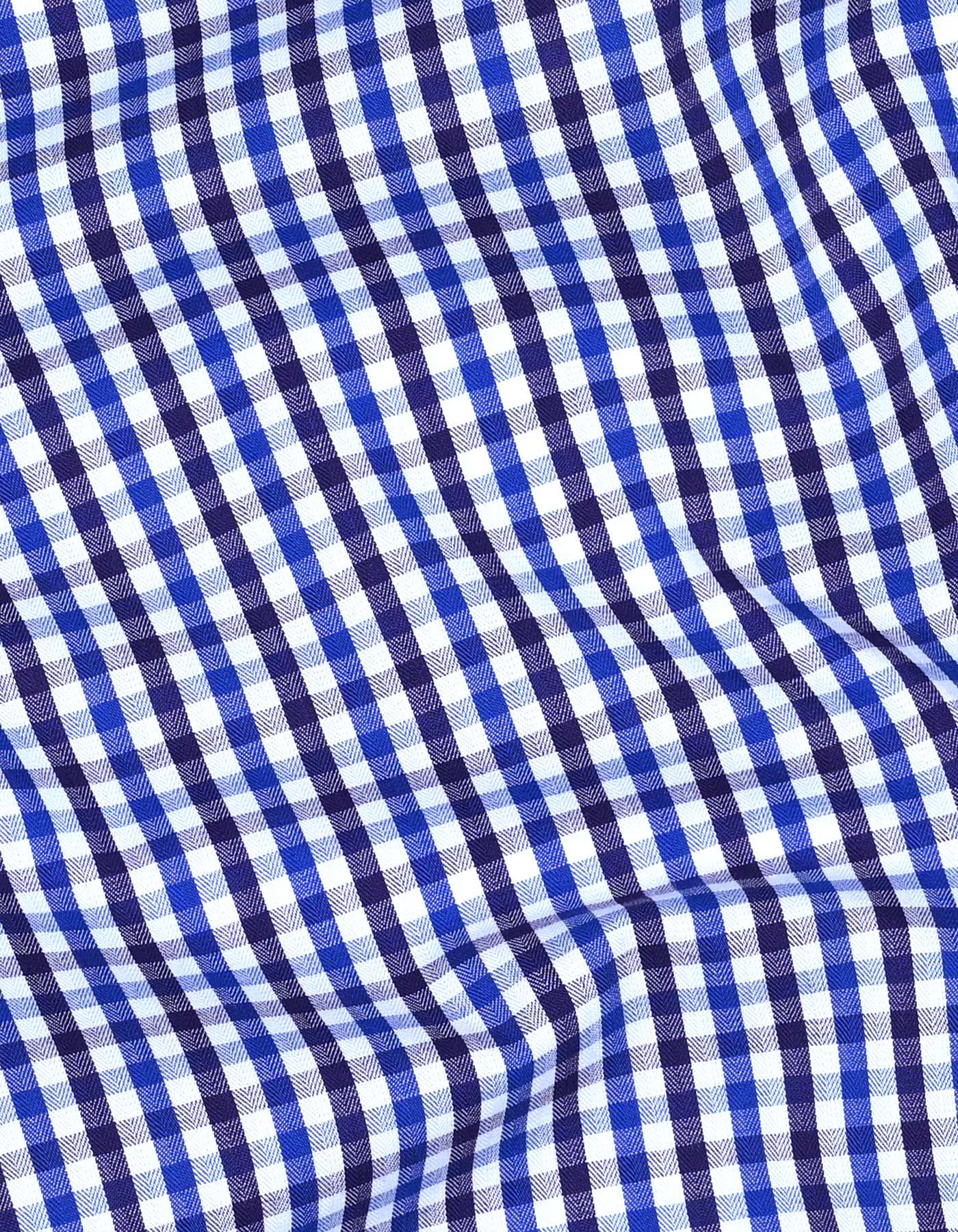 Check Royal Blue Tailored Smart Fit Shirt FS2909SF-16