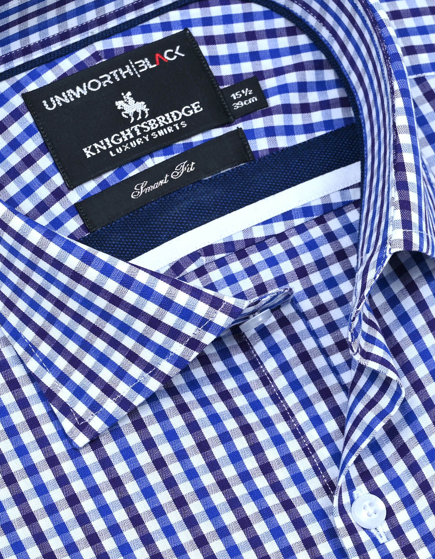 Check Royal Blue Tailored Smart Fit Shirt FS2909SF-15