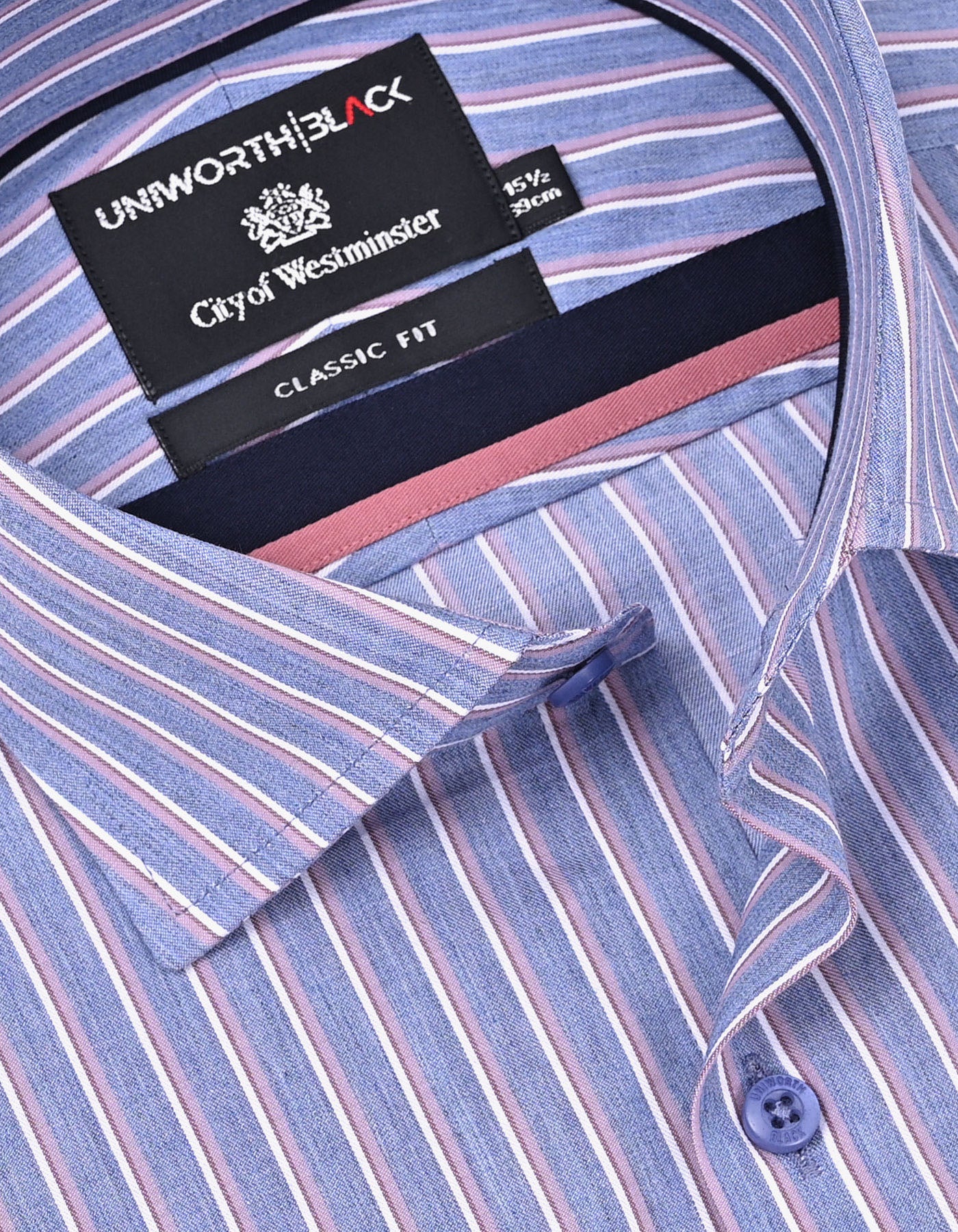 Stripe Navy Classic Fit Shirt FS2912-1RF-15