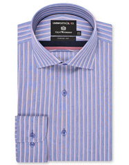Stripe Navy Classic Fit Shirt FS2912-1RF-14.5