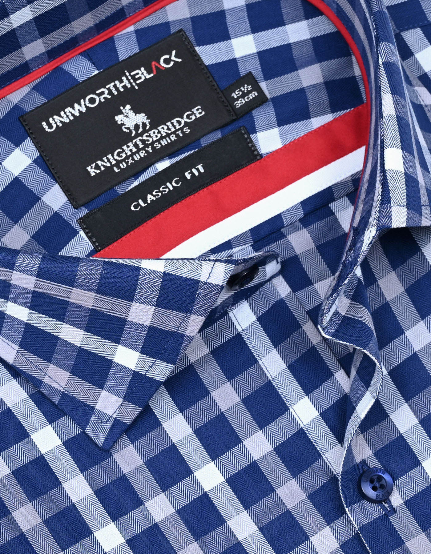 Check Navy Classic Fit Shirt FS2912RF-15