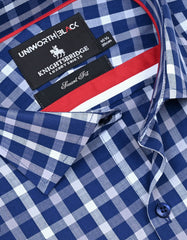 Check Navy Tailored Smart Fit Shirt FS2912SF-15
