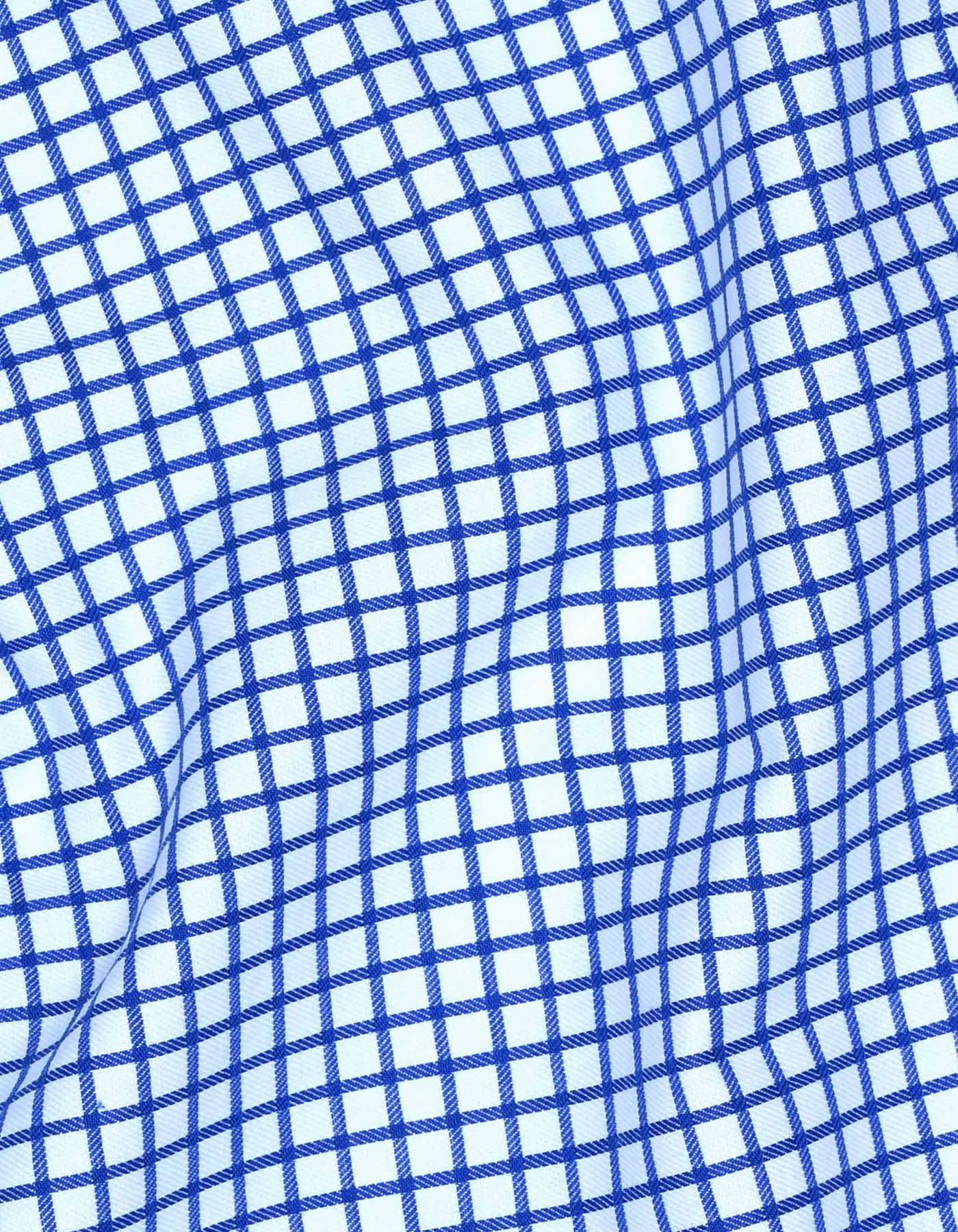 Check Royal Blue Tailored Smart Fit Shirt FS2916SF-16