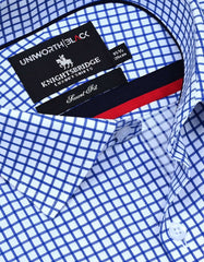 Check Royal Blue Tailored Smart Fit Shirt FS2916SF-15