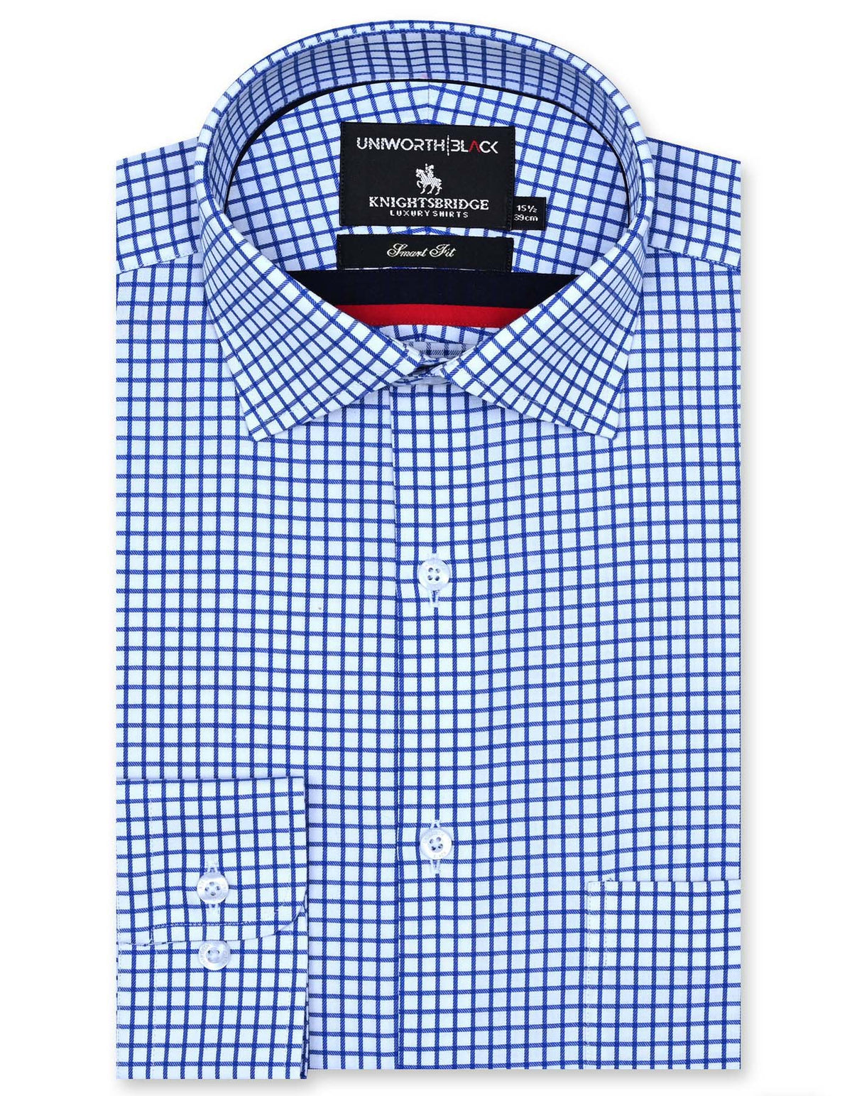 Check Royal Blue Tailored Smart Fit Shirt FS2916SF-14.5