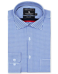 Check Royal Blue Tailored Smart Fit Shirt FS2916SF-14.5