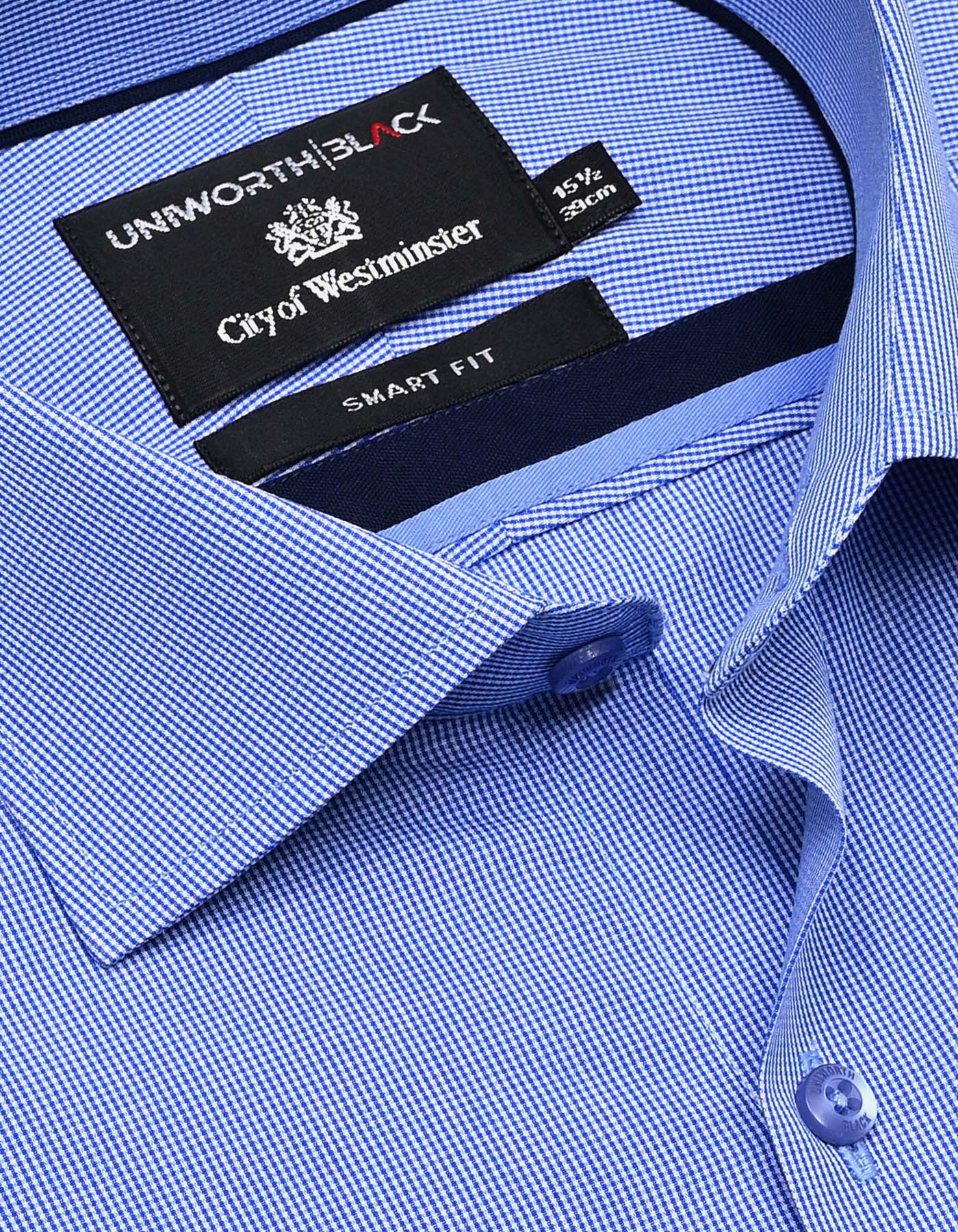 Check Royal Blue Tailored Smart Fit Shirt FS2918SF-15