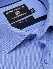 Check Royal Blue Tailored Smart Fit Shirt FS2918SF-15