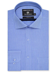 Check Royal Blue Tailored Smart Fit Shirt FS2918SF-14.5