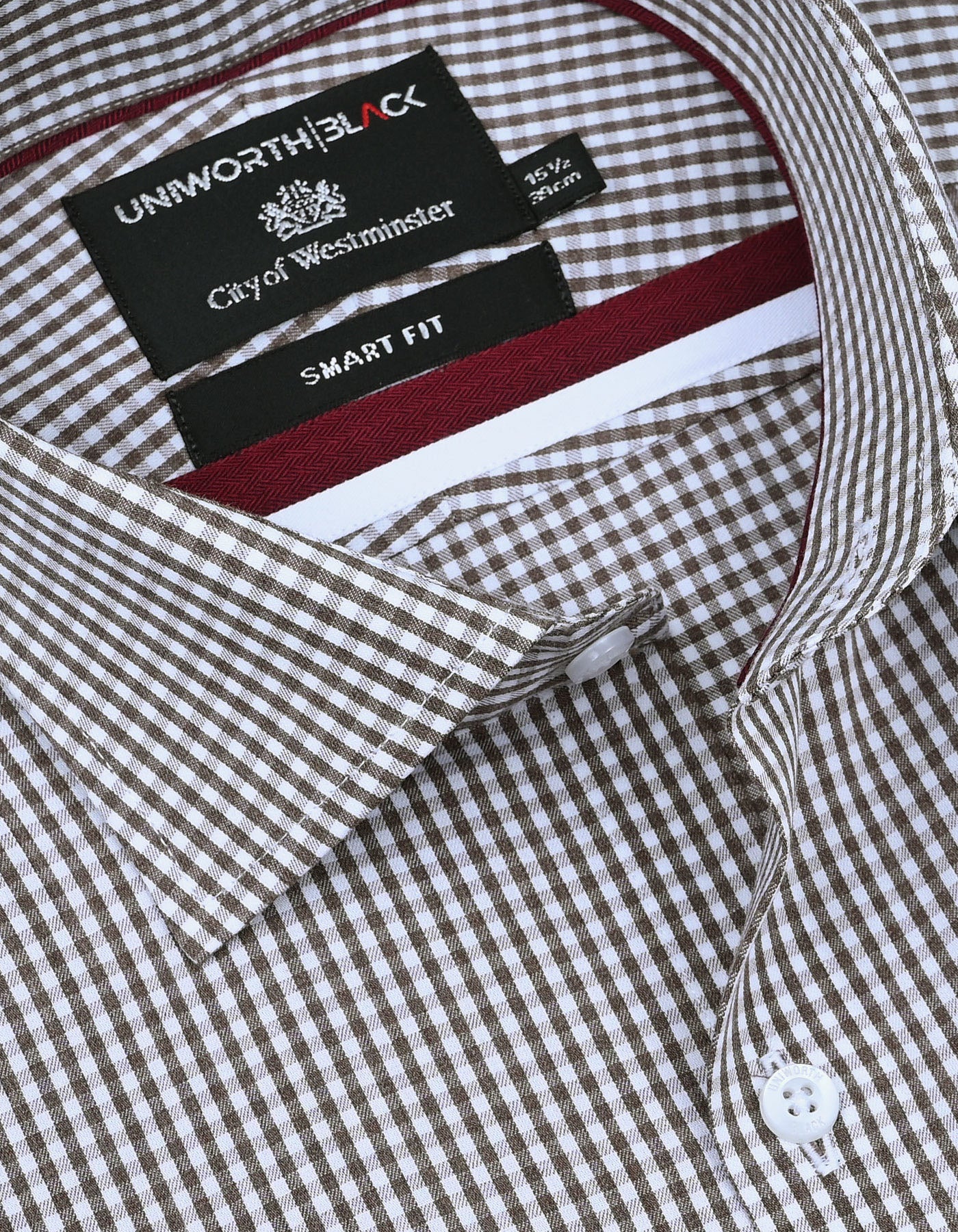 Check Brown Tailored Smart Fit Shirt FS2920SF-15