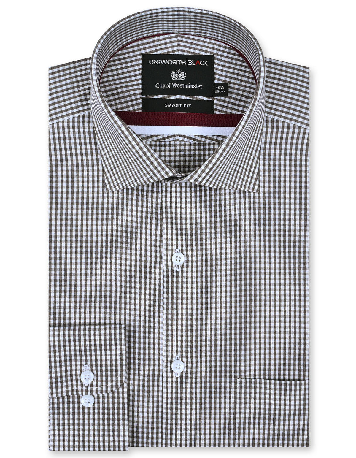 Check Brown Tailored Smart Fit Shirt FS2920SF-14.5