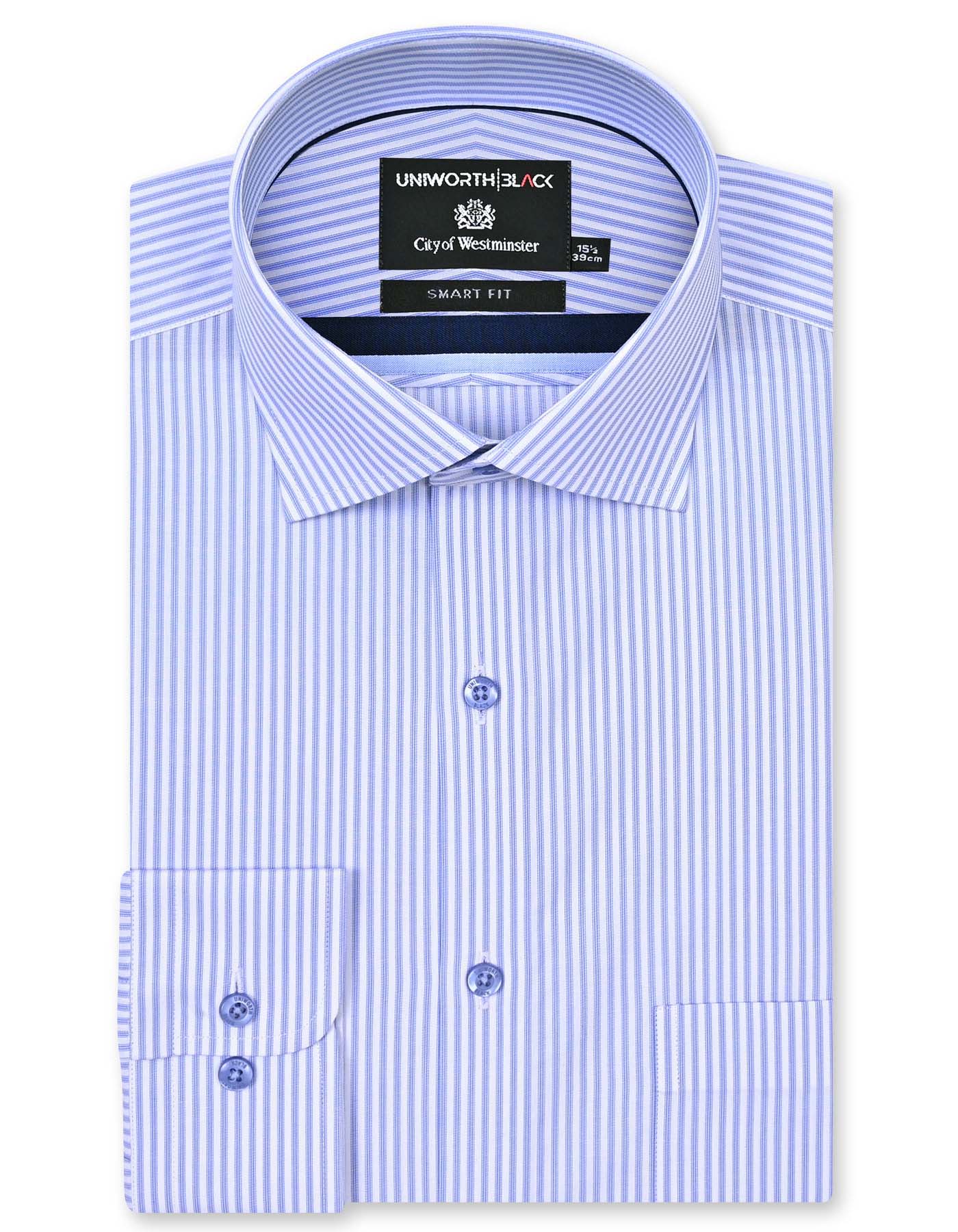 Stripe Blue Tailored Smart Fit Shirt FS2921-1SF-14.5