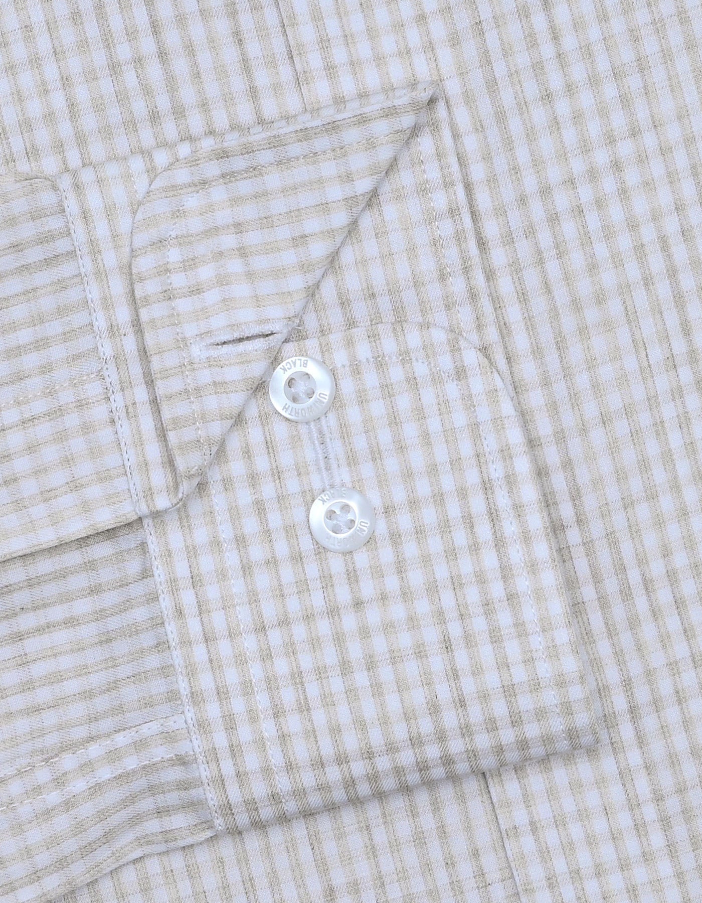 Check Beige Tailored Smart Fit Shirt FS2921SF-15.5