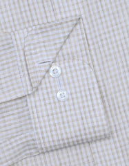 Check Beige Tailored Smart Fit Shirt FS2921SF-15.5