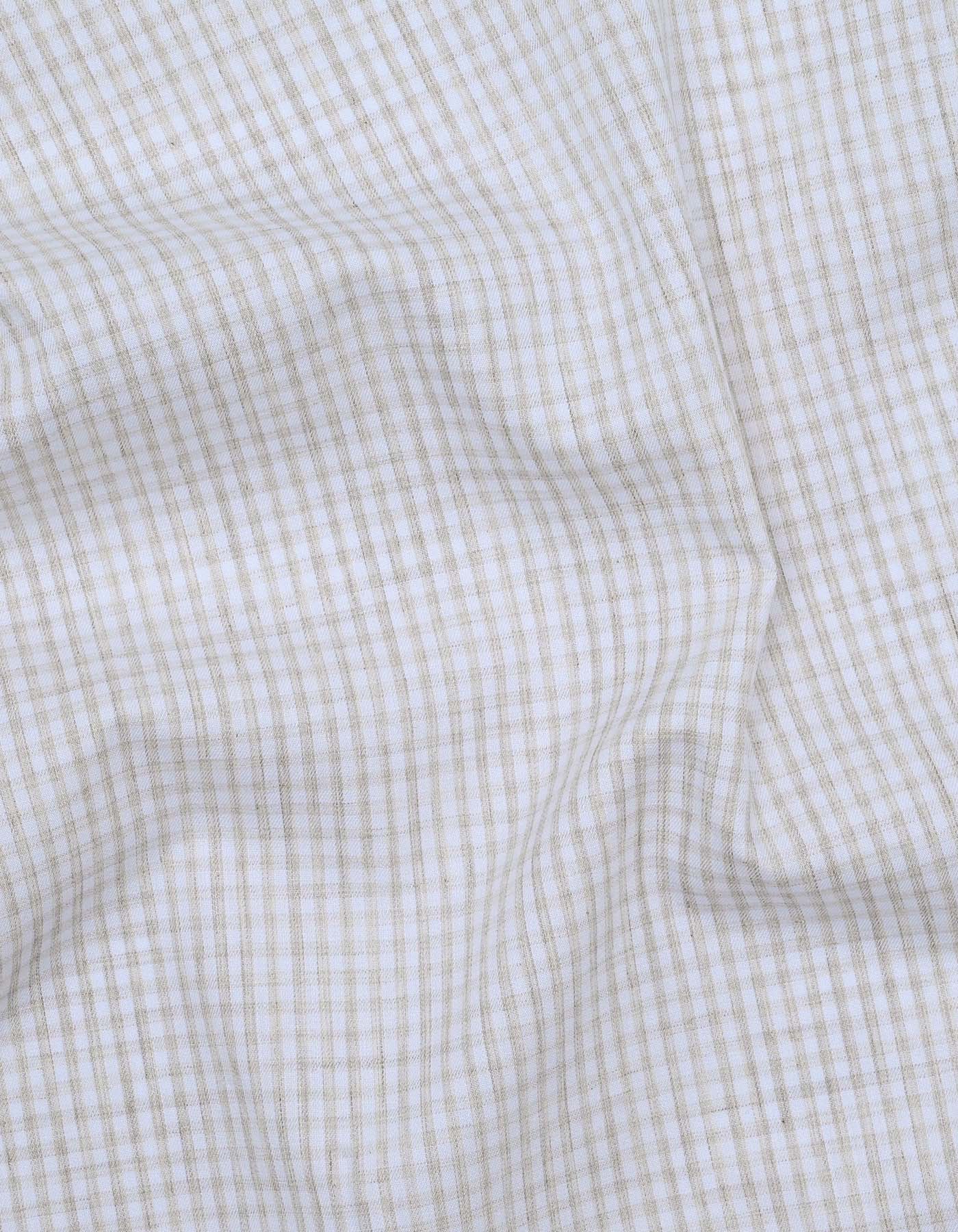 Check Beige Tailored Smart Fit Shirt FS2921SF-16