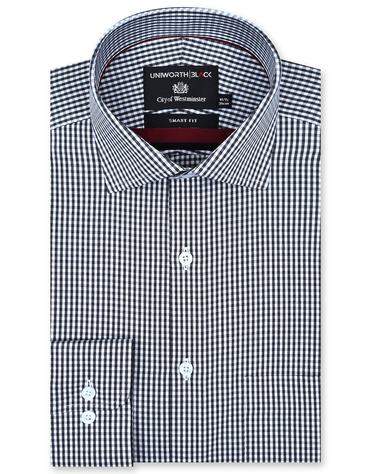 Check D Grey Tailored Smart Fit Shirt FS2922SF-14.5