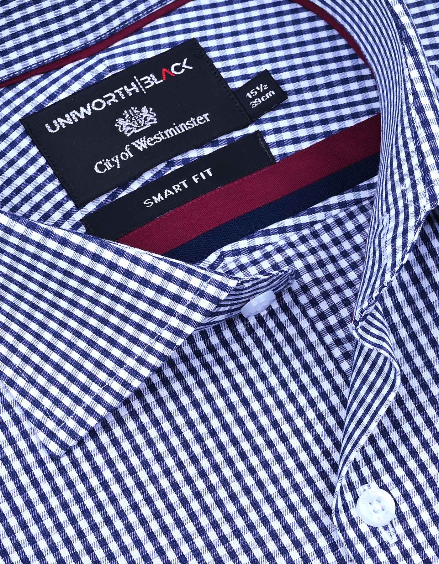 Check Navy Tailored Smart Fit Shirt FS2923SF-15