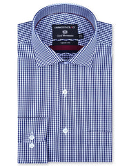 Check Navy Tailored Smart Fit Shirt FS2923SF-14.5
