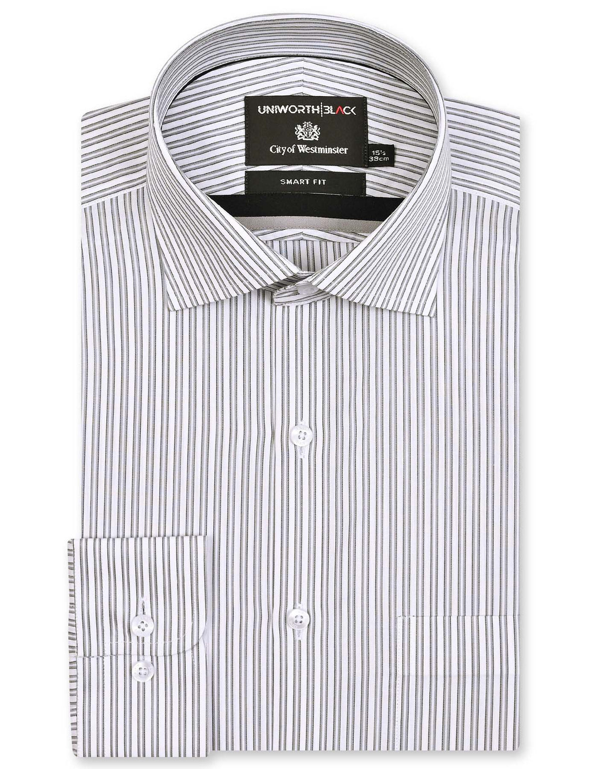 Stripe Grey Tailored Smart Fit Shirt FS2925-1SF-14.5