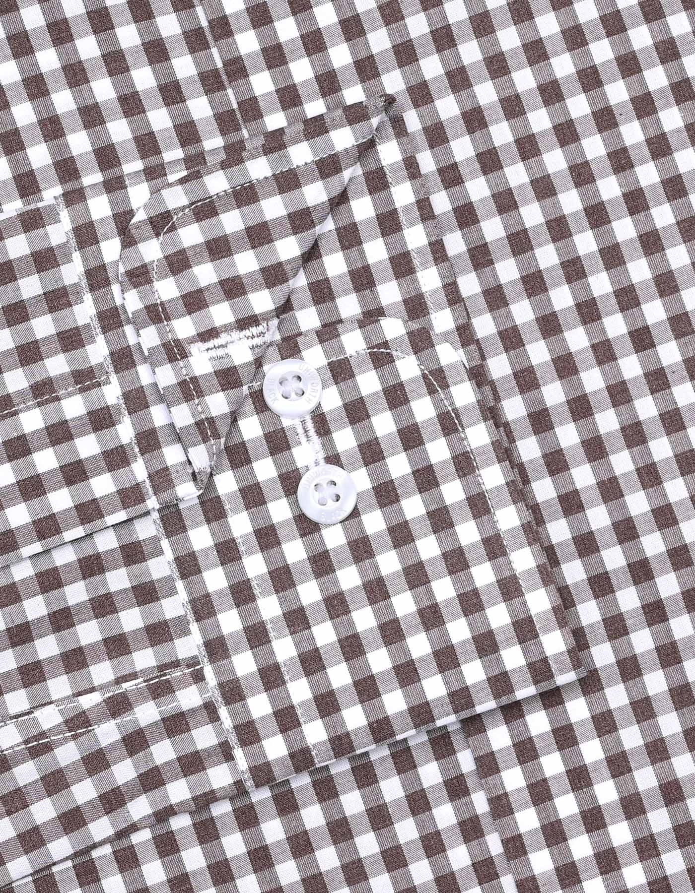 Check Brown Tailored Smart Fit Shirt FS2925SF-15.5