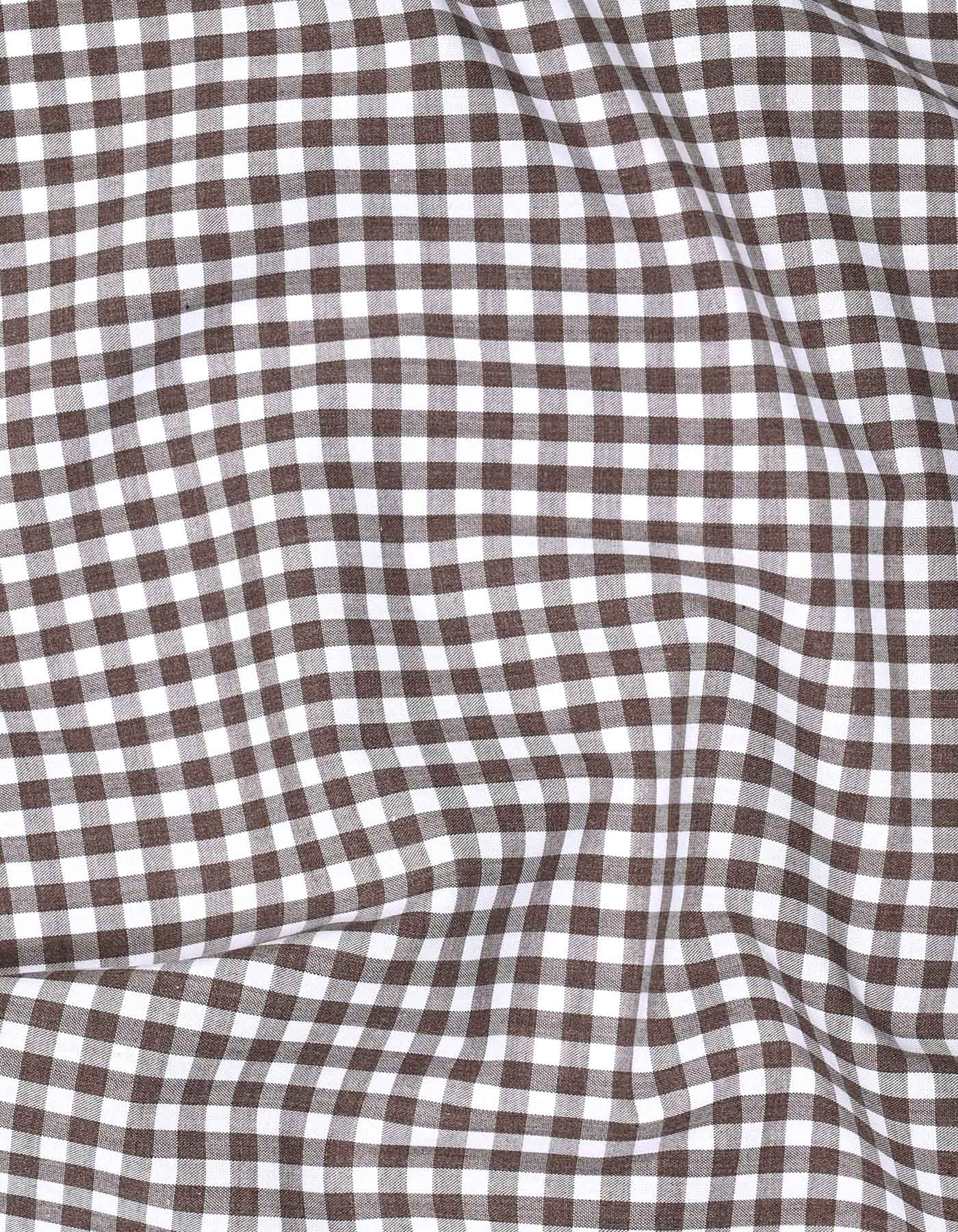 Check Brown Tailored Smart Fit Shirt FS2925SF-16