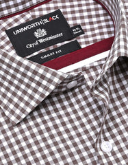 Check Brown Tailored Smart Fit Shirt FS2925SF-15