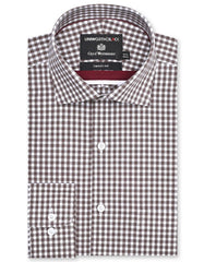 Check Brown Tailored Smart Fit Shirt FS2925SF-14.5
