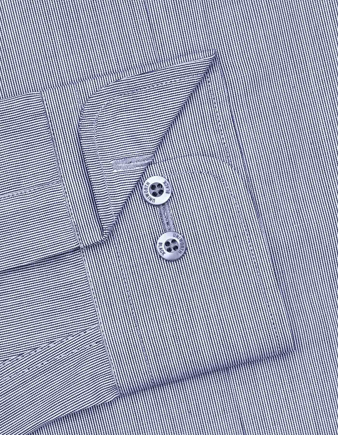 Stripe Navy Classic Fit Shirt FS2926-1RF-15.5