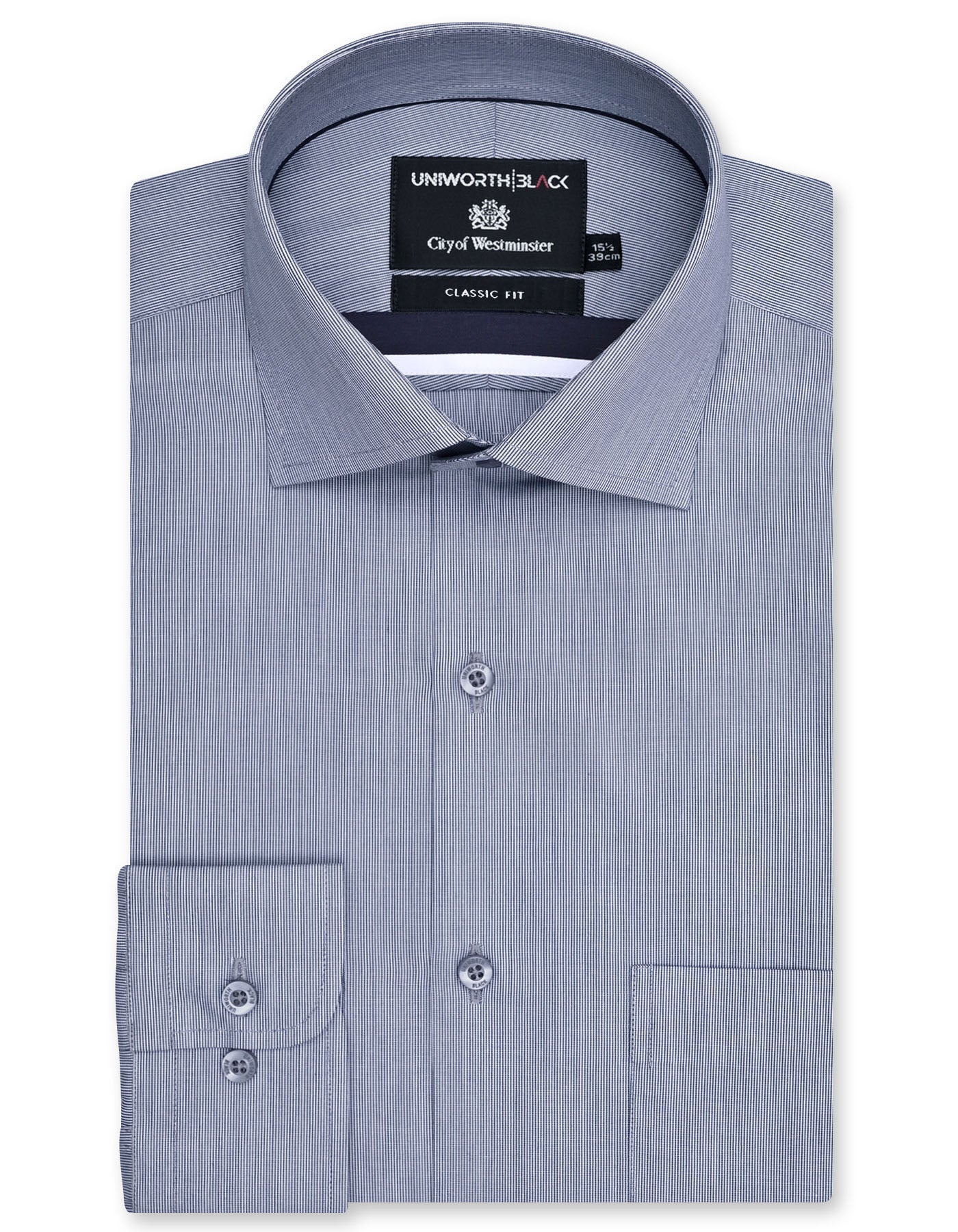 Stripe Navy Classic Fit Shirt FS2926-1RF-14.5