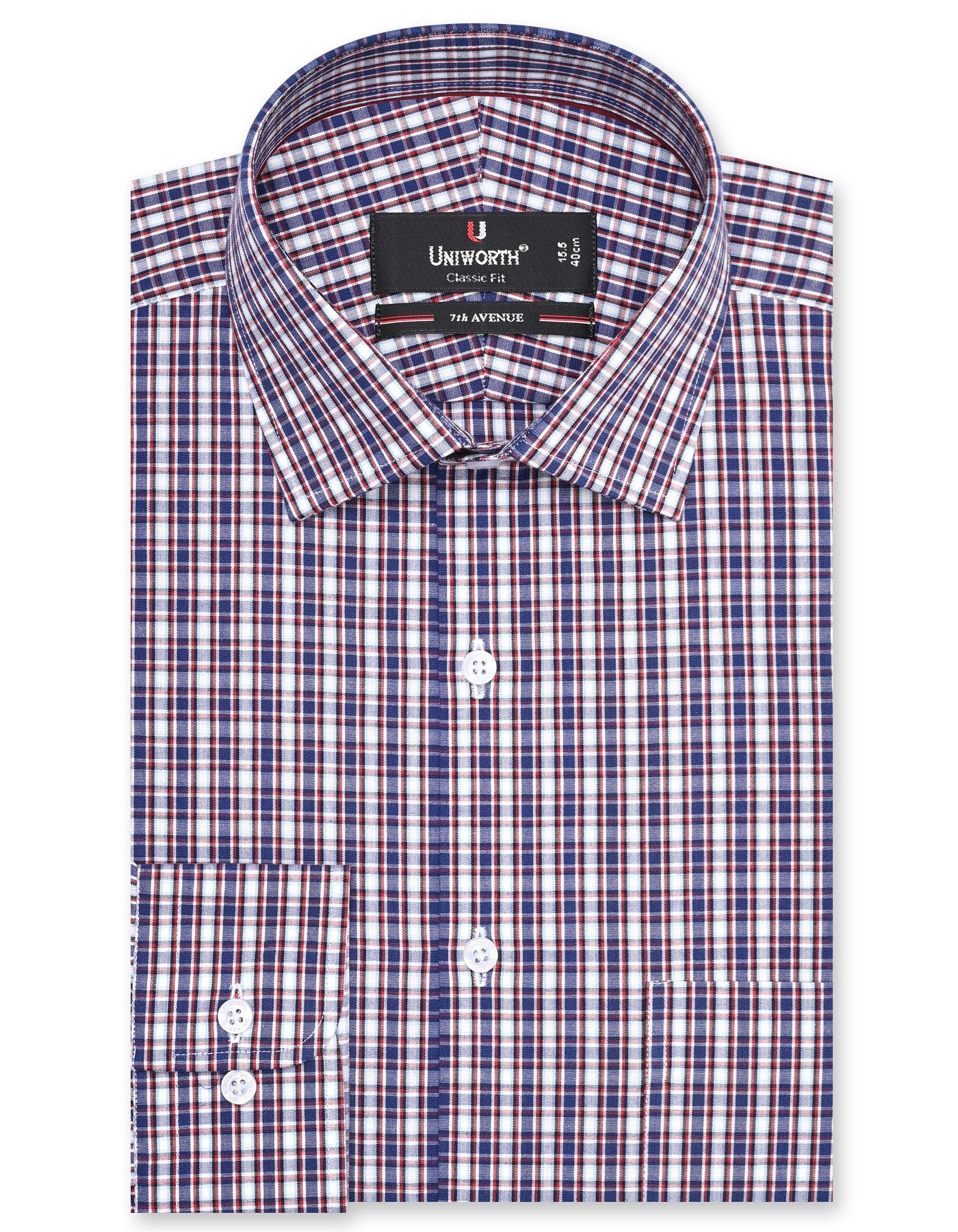 Check Navy Classic Fit Shirt FS2926RF-14.5