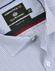 Stripe Royal Blue Classic Fit Shirt FS2927-1RF-15