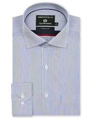 Stripe Royal Blue Classic Fit Shirt FS2927-1RF-14.5