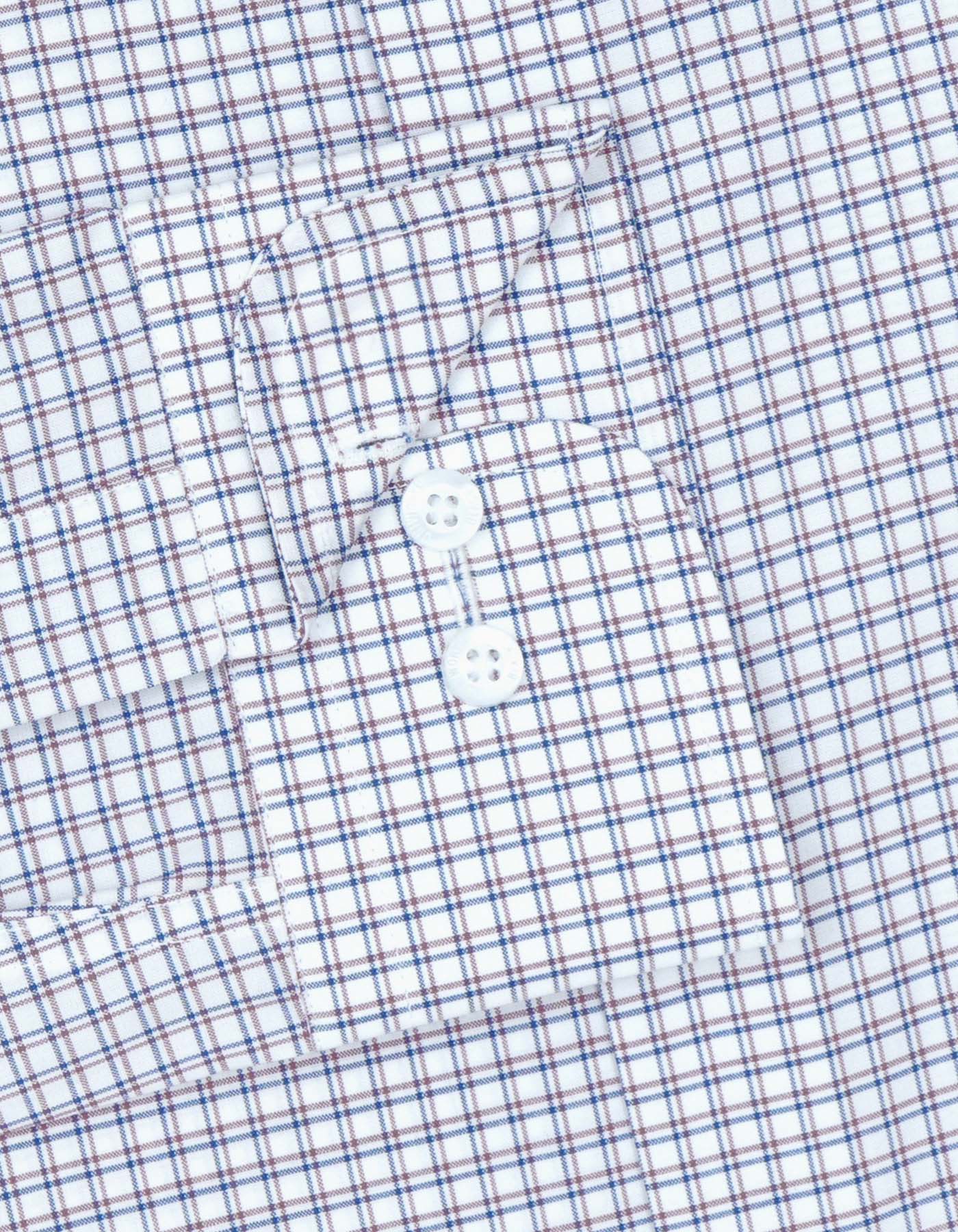 Check Maroon Classic Fit Shirt FS2927RF-15.5