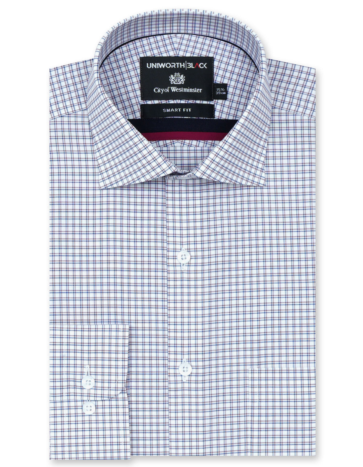 Check Maroon Smart Fit Shirt FS2927SF-14.5