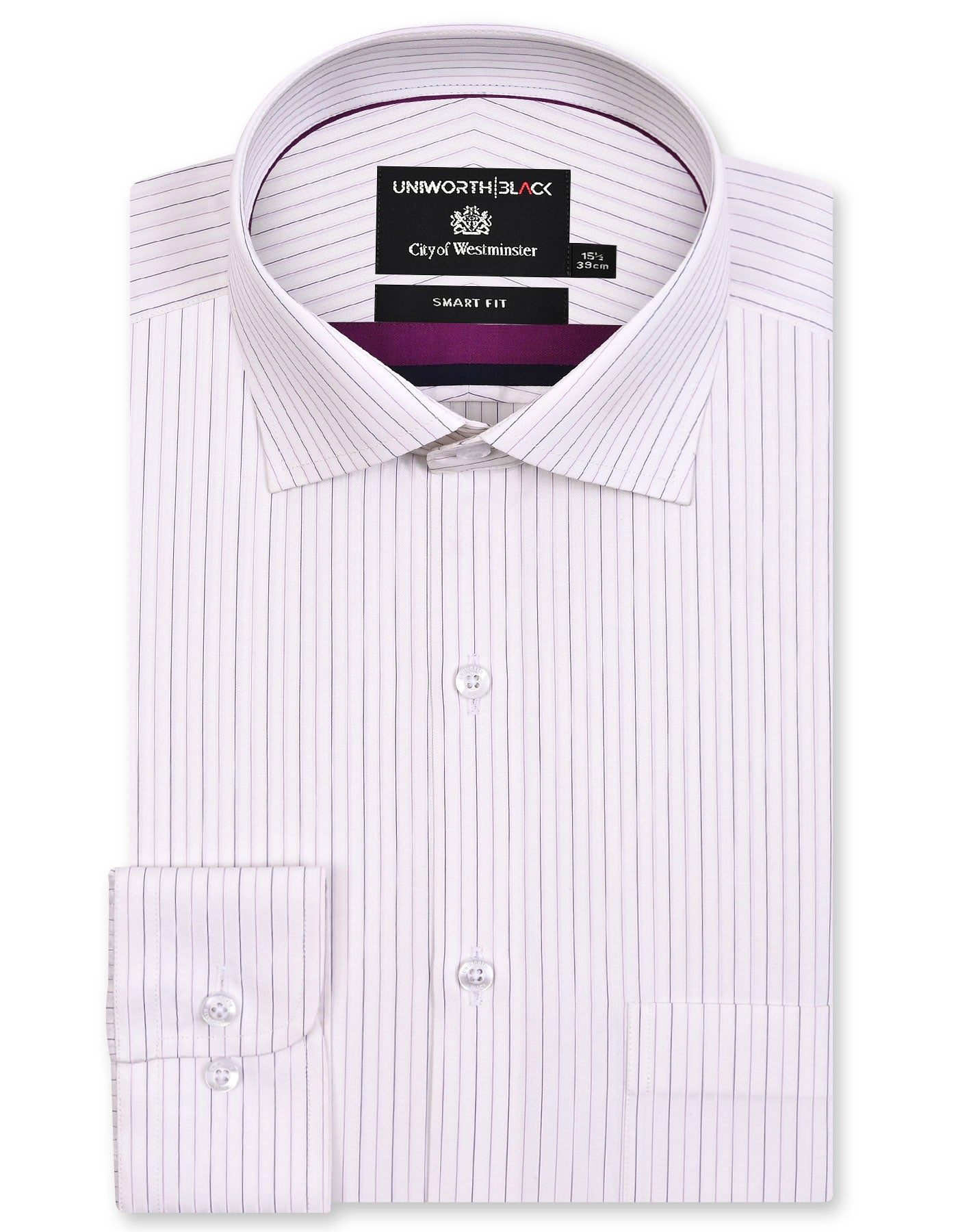 Stripe Mauve Tailored Smart Fit Shirt FS2928-1SF-14.5