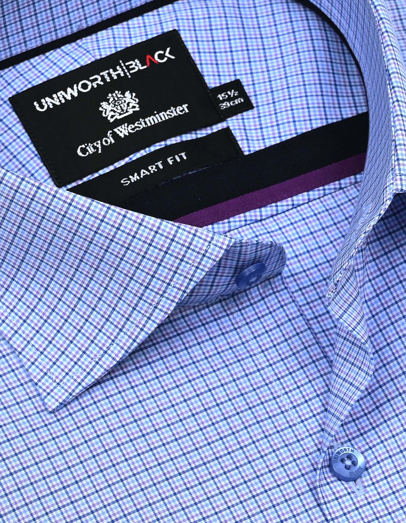 Check Navy Smart Fit Shirt FS2929SF-15
