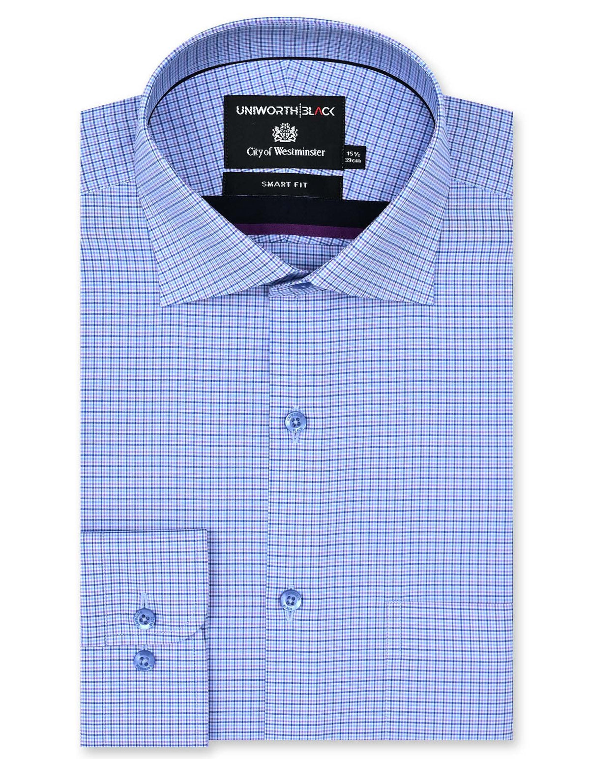 Check Navy Smart Fit Shirt FS2929SF-14.5
