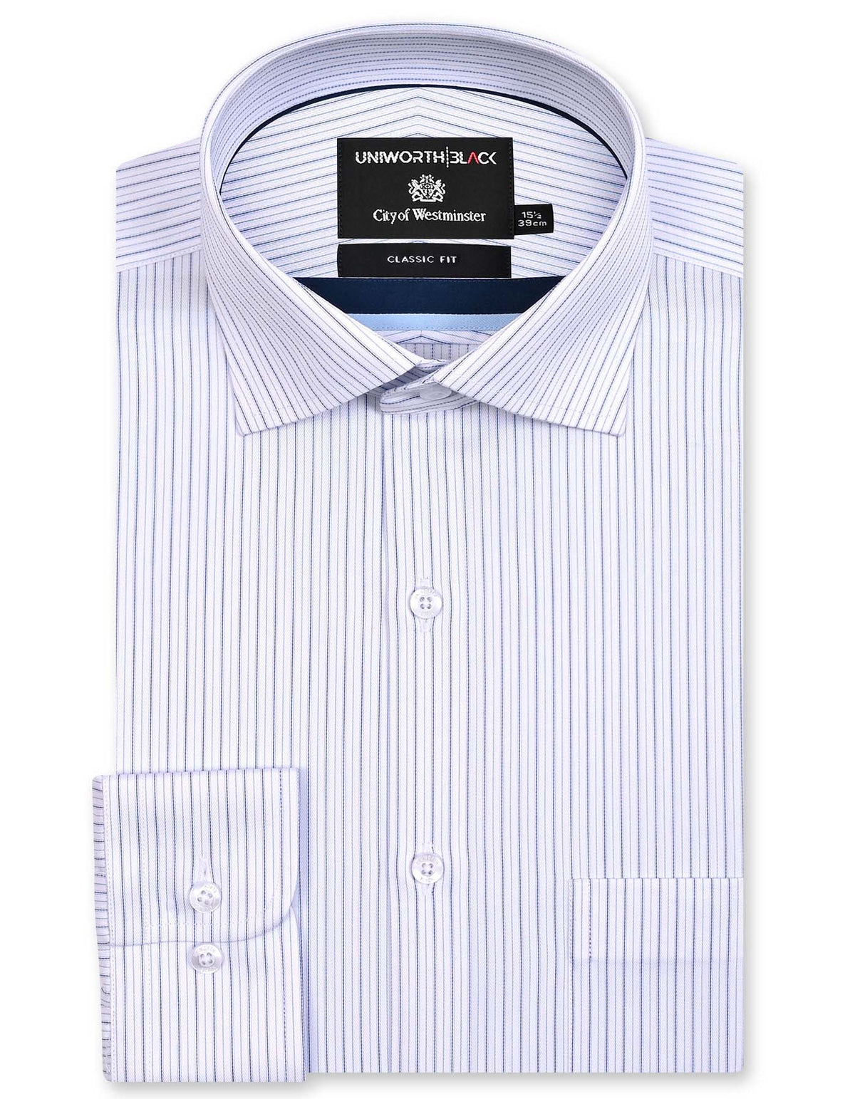 Stripe Navy Classic Fit Shirt FS2930RF-14.5