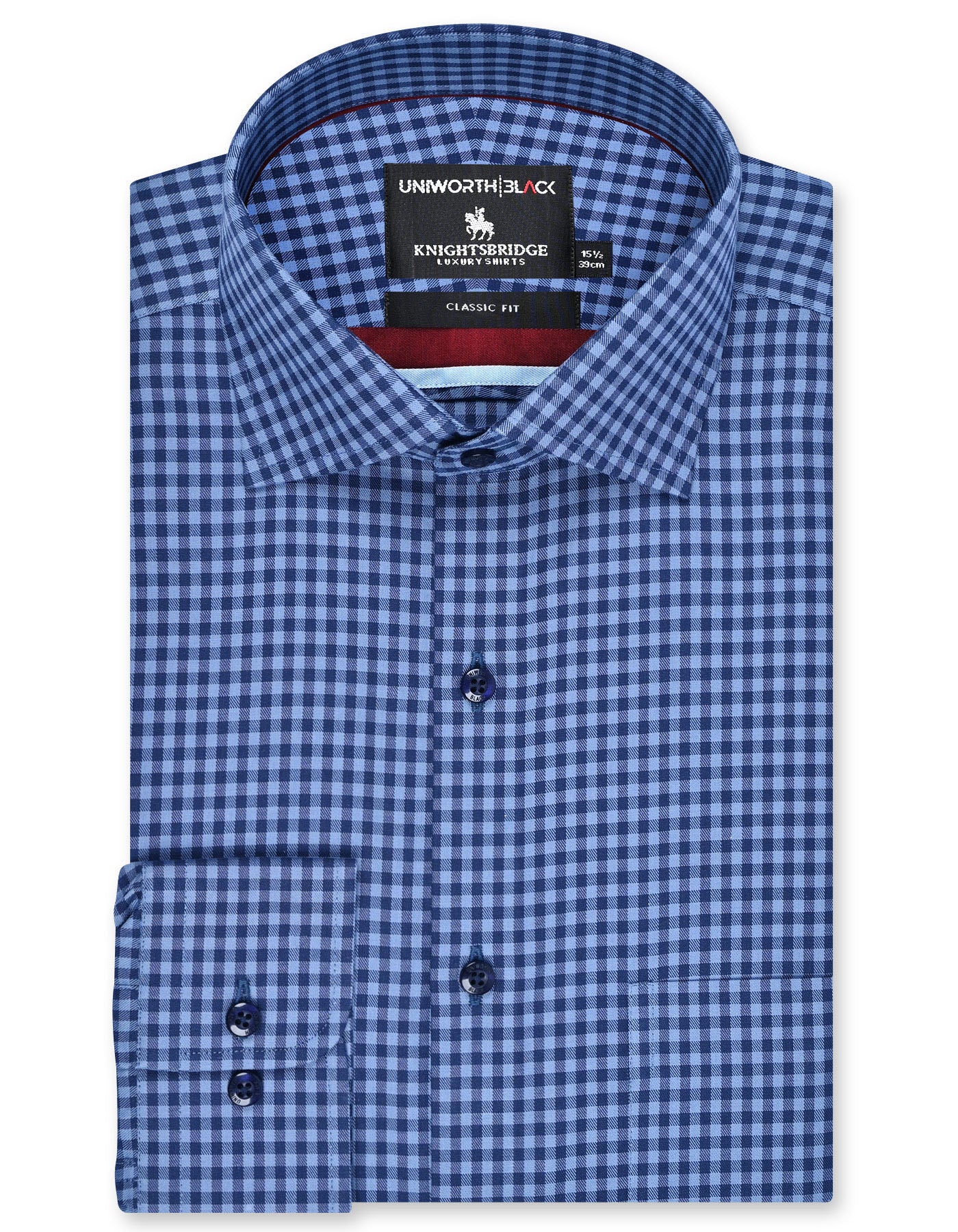 Check Blue Classic Fit Shirt FS2932-1RF-14.5